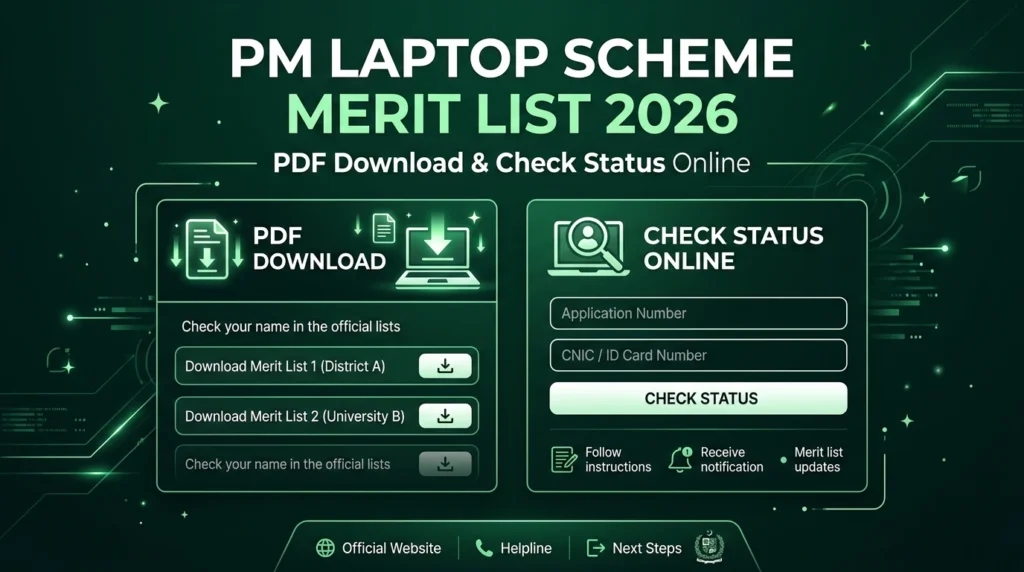 PM Laptop Scheme Merit List 2026 – PDF Download & Check Status Online